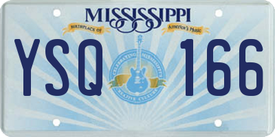 MS license plate YSQ166