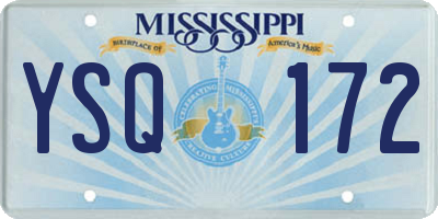 MS license plate YSQ172