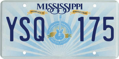 MS license plate YSQ175