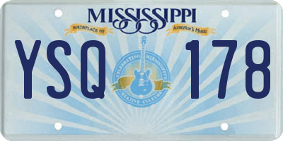 MS license plate YSQ178