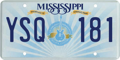 MS license plate YSQ181