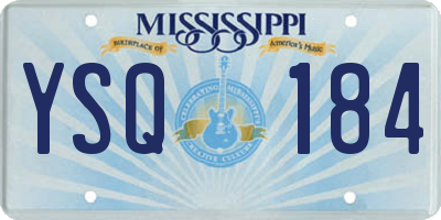 MS license plate YSQ184