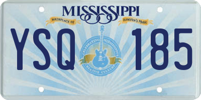 MS license plate YSQ185