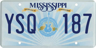 MS license plate YSQ187