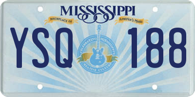 MS license plate YSQ188