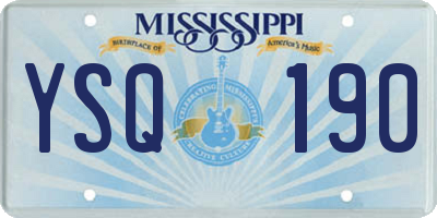 MS license plate YSQ190