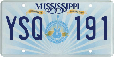 MS license plate YSQ191