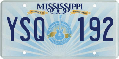 MS license plate YSQ192