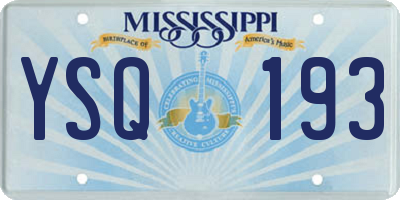 MS license plate YSQ193