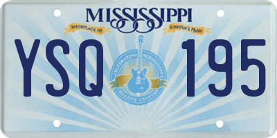 MS license plate YSQ195