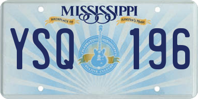 MS license plate YSQ196