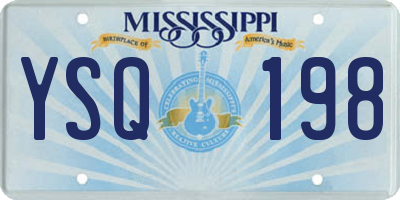 MS license plate YSQ198