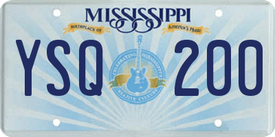 MS license plate YSQ200