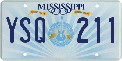 MS license plate YSQ211