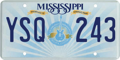 MS license plate YSQ243