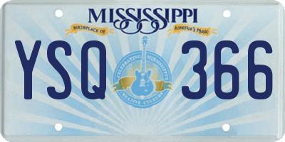 MS license plate YSQ366