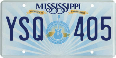 MS license plate YSQ405