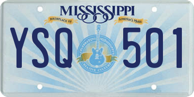 MS license plate YSQ501
