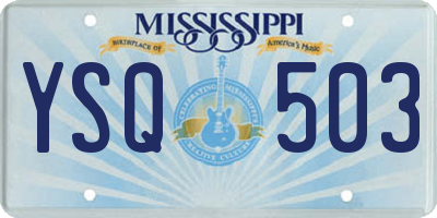 MS license plate YSQ503