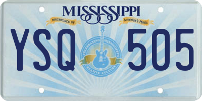 MS license plate YSQ505