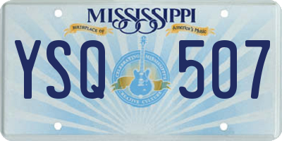 MS license plate YSQ507