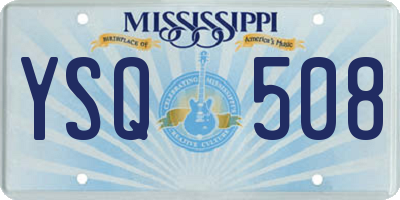 MS license plate YSQ508