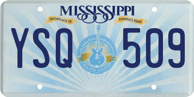 MS license plate YSQ509