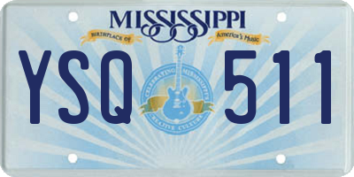 MS license plate YSQ511