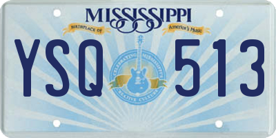 MS license plate YSQ513