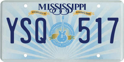 MS license plate YSQ517