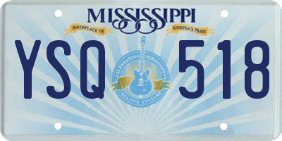 MS license plate YSQ518
