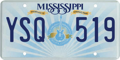MS license plate YSQ519
