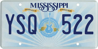 MS license plate YSQ522