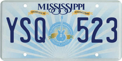 MS license plate YSQ523