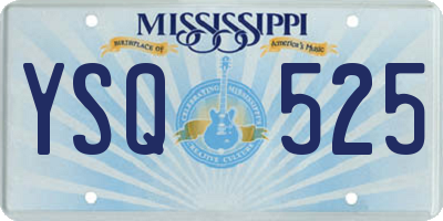 MS license plate YSQ525