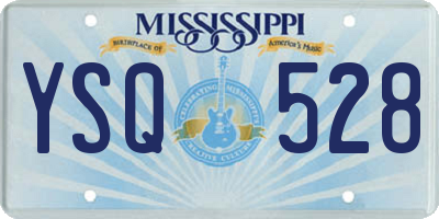 MS license plate YSQ528