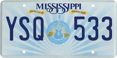 MS license plate YSQ533