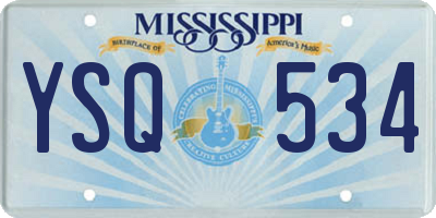MS license plate YSQ534