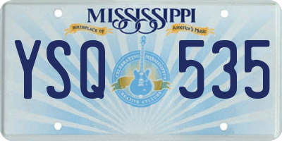 MS license plate YSQ535
