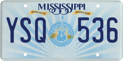 MS license plate YSQ536