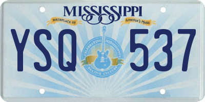 MS license plate YSQ537