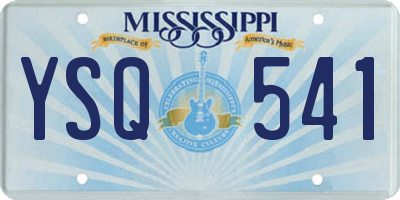 MS license plate YSQ541