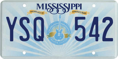 MS license plate YSQ542