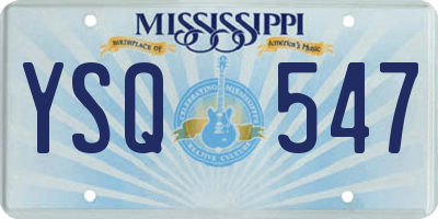 MS license plate YSQ547