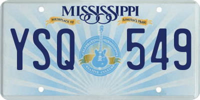 MS license plate YSQ549