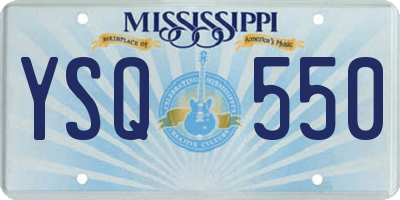 MS license plate YSQ550