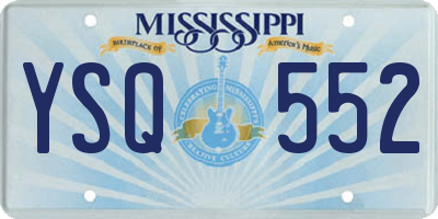 MS license plate YSQ552