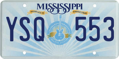 MS license plate YSQ553
