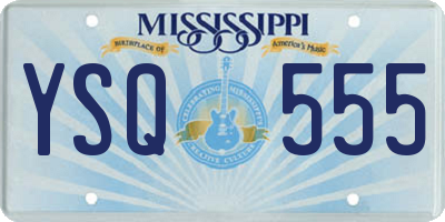 MS license plate YSQ555