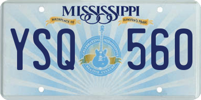 MS license plate YSQ560